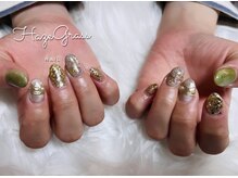 ハズグラスネイル(Haze Grass nail)/ブライダルネイル