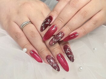 エイト ネイル 渋谷駅前店(eight nail)/赤マグネット