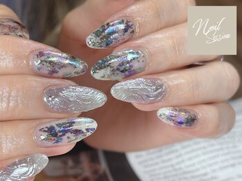 ネイルセッション(nail session)/メタリックホイルニュアンス