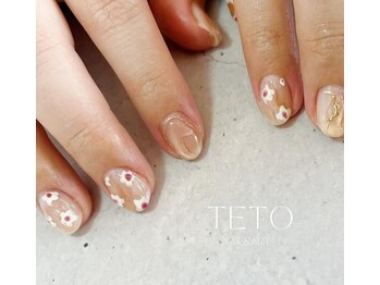 テト ネイルアンドアート 岐阜茜部(TETO)/ショートネイルでも可愛く
