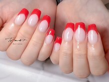 トラストネイル 札幌円山店(TrustNail)/可愛い赤フレンチ