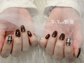 エムプラスネイル 新宿(M+Nail)/秋チェック柄