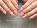 ガラスフレンチネイル