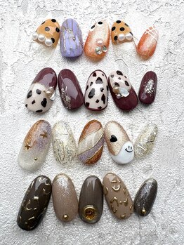 ネイルアンドアイラッシュ グレース 川西店(nail&eyelash Grace)の写真/丁寧なオフ付★旬で可愛いデザインがたくさん!!高品質ジェルを使っているのででモチも抜群です♪