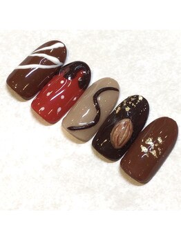 ライト ネイルズ ニシノミヤ(light nails NISHINOMIYA)/チョコレートネイル♪