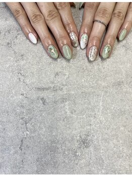 ネイルサロンファストネイルプラス 新宿店(FAST NAIL PLUS)/【夏ネイル2021】グリーン