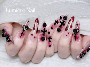 ルミエール ネイル モンナカ(Lumiere Nail Monnaka)/オンブレフレンチ/冬ネイル