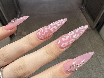 ジェミーネイル エビス(Jemiy nail ebisu)/ピンクレオパードメタル