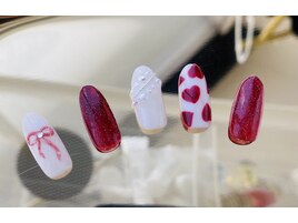 バレンタインネイル