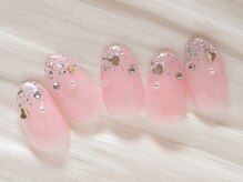 ホワイトネイル 新潟店(WHITE NAIL)/ハートホロネイル/ピンクネイル