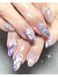 紫水晶ネイル♪