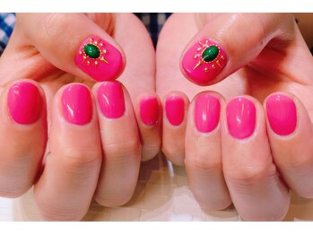 ネイルアンドアイラッシュ アール(ar)/ワンカラーコース+アート