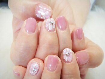 シェリー 溝の口(Shelly)/ピンク!お花ネイル!