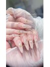 うるツヤ×星屑グリッターネイル