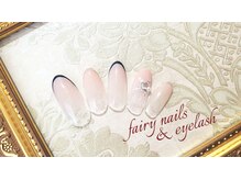 フェアリー ネイルズアンドアイラッシュ(fairy)/スキニーフレンチ×☆ビジュー