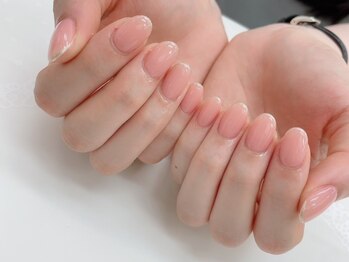 キャンアイドレッシー 我孫子店の写真/シンプル好きな方必見!【ワンカラー+先端ラメライン☆¥5480】清楚で大人上品な印象に☆