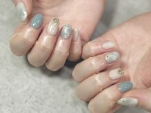 08ネイル(08 nail＆school)/ブルー♪春夏design♪