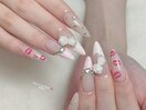 うるつやピンクで愛され指先に
