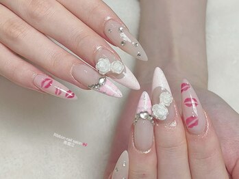リボン(RIBBON)/うるつやピンクで愛され指先に