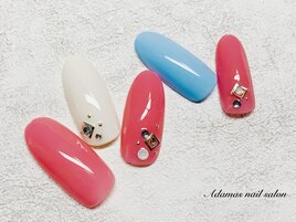 ガーリーシンプルネイル