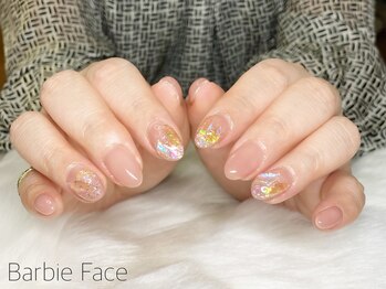 バービーフェイス 恵比寿(Barbie Face)/オーロラうるうるネイル