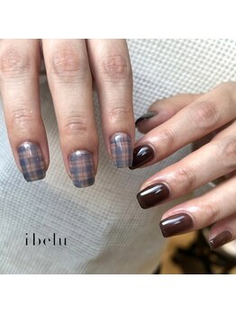 イベル 神戸三宮店(ibelu)/チェックネイル