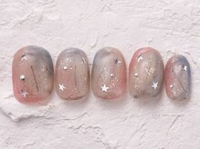 ネイルメゾン 渋谷店(NAIL MAISON)/もやもやニュアンス星ホロ￥7800