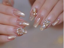 幻之花ネイル/クリスマスネイル　ビー玉ネイル