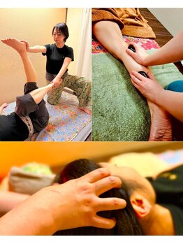 タイ古式マッサージ アルンの写真/【5.6月キャンペーン1】タイ古式70分(足浴込)＋温石付きふくらはぎ20分＋アイヘッド10分　計100分¥9800