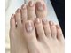 JMネイルスタジオ 千葉中央店(JM Nail studio)の写真/足元から視線を集める輝きを★ハンドができない方もフットネイルでトレンドのマグネットや輝くパーツを♪