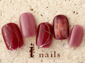アイネイルズ 町田店(I nails)/もやもやシアーレッド8480円