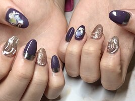 スカルプチュアショートネイル