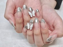 モアレ/蝶々付ガラスフレンチ