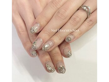 ネイルフローラアンドスクール/オーダーアート7980円