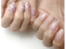 ミーナネイル(miinanail)/水玉クリアネイル