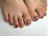 【フットネイル】フットネイル定額デザインネイル