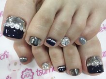 ネイルサロン 爪吉/ミラーをモノトーンに☆