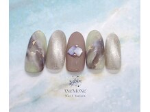 アネモネ(ANEMONE)/ミントグリーンの大理石ネイル☆