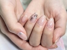 サラ ネイル(Sara Nail)/たらしこみフラワーネイル