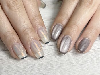 ビオトーププラス 銀座本店(bio tope+)/アシンメトリーネイル 銀座