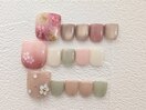 春のFOOTネイル ￥6800
