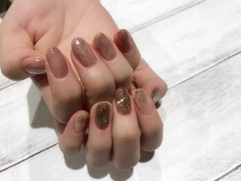 アース コアフュールボーテ 新潟中野山店 (EARTH Coiffure beaute')/アシンメトリーネイル　￥7000