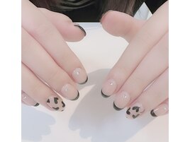 黒フレンチ×ハート