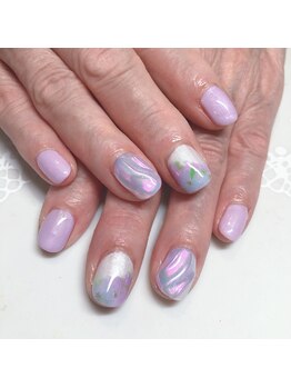 ネイルサロン マハロ 横浜四季の森フォレオ店(Nail Salon Mahalo)/アジサイ&うねうね盛り