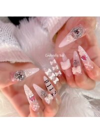 【スカルプ長さだしネイル】