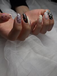 ドットネイル　春ネイル