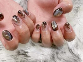 ニュアンスネイル　秋ネイル