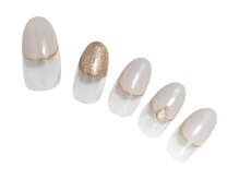 プラスネイル 北千住東口店(PLUS NAIL)/【340】丸フレ×オパール￥6,039