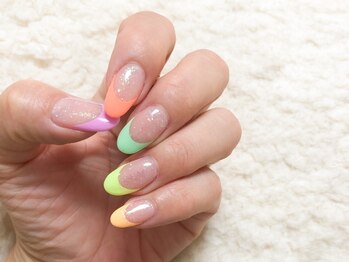 カイル 恵比寿(Kaile.)/パステルカラーのフレンチネイル