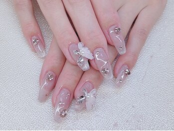 サラ ネイル(Sara Nail)の写真/《チップによる長さだし対応サロン♪》実力派ネイリストが自然な美フォルムを実現！上品な仕上がりに[立川]